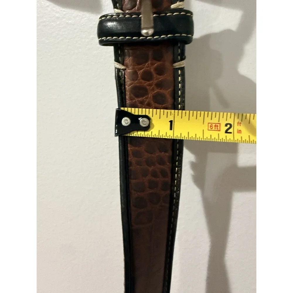 Tommy Bahama‎ Genuine Top Grain Brown Croc Embossed Leather Belt Men's Sz 40 40